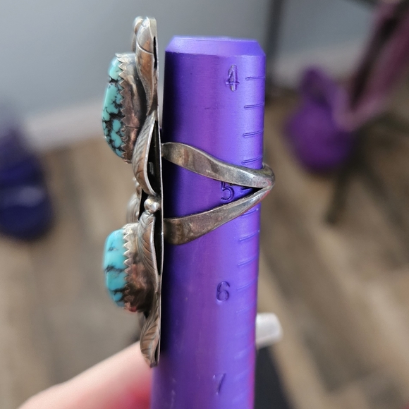 Vintage Sterling Silver & Turquoise Ring - Picture 6 of 6